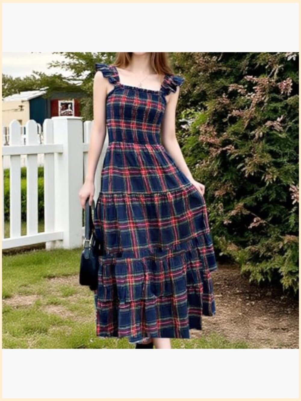 Sleeveless Square Neck Smocked Maxi Dress with Pockets - Picture 2 of 7